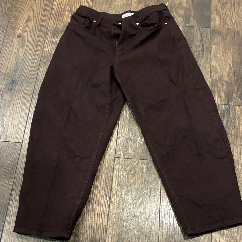 Womens Dark Brown Casual Pants